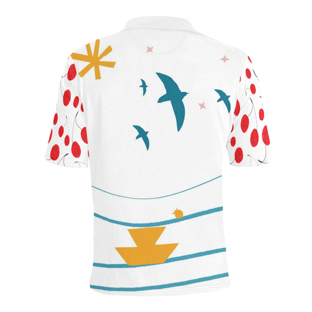 Men's All Over Print Polo Shirt (T55)